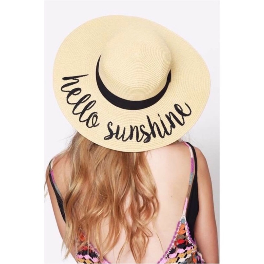 Hello Sunshine | Floppy Embroidered Sun Hat - Picture 2 of 5